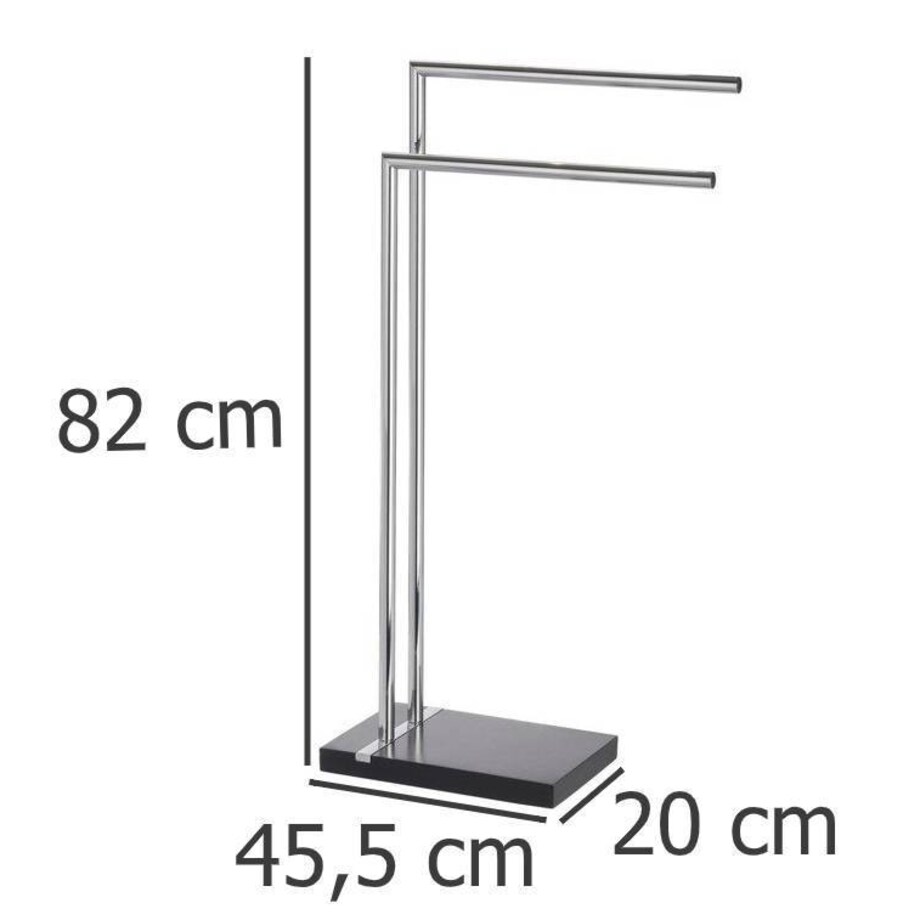Stojak na ręczniki, papier toaletowy i szczotkę do wc NOBLE BLACK - zestaw, WENKO