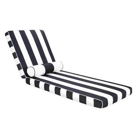 Materac ogrodowy z poduszką Azure 5900168832312 King Home czarny biały