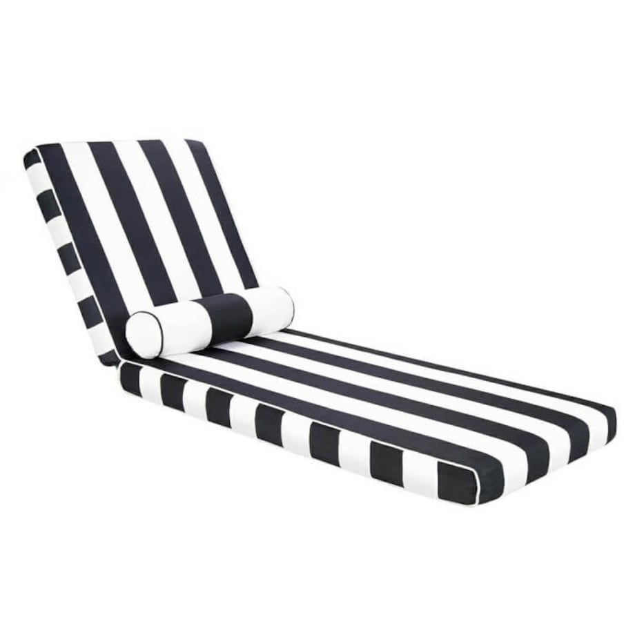 Materac ogrodowy z poduszką Azure 5900168832312 King Home czarny biały