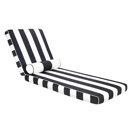 Materac ogrodowy z poduszką Azure 5900168832312 King Home czarny biały