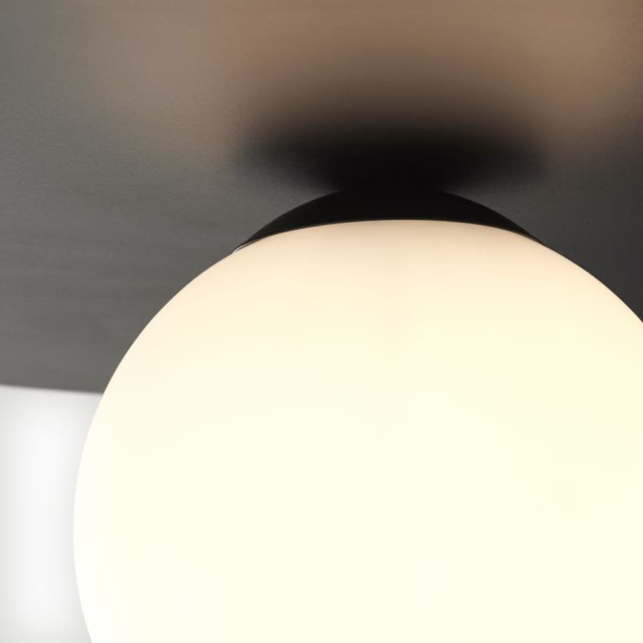 Sufitowa lampa okrągła Zon 76210/06 Brilliant kula szklana czarna