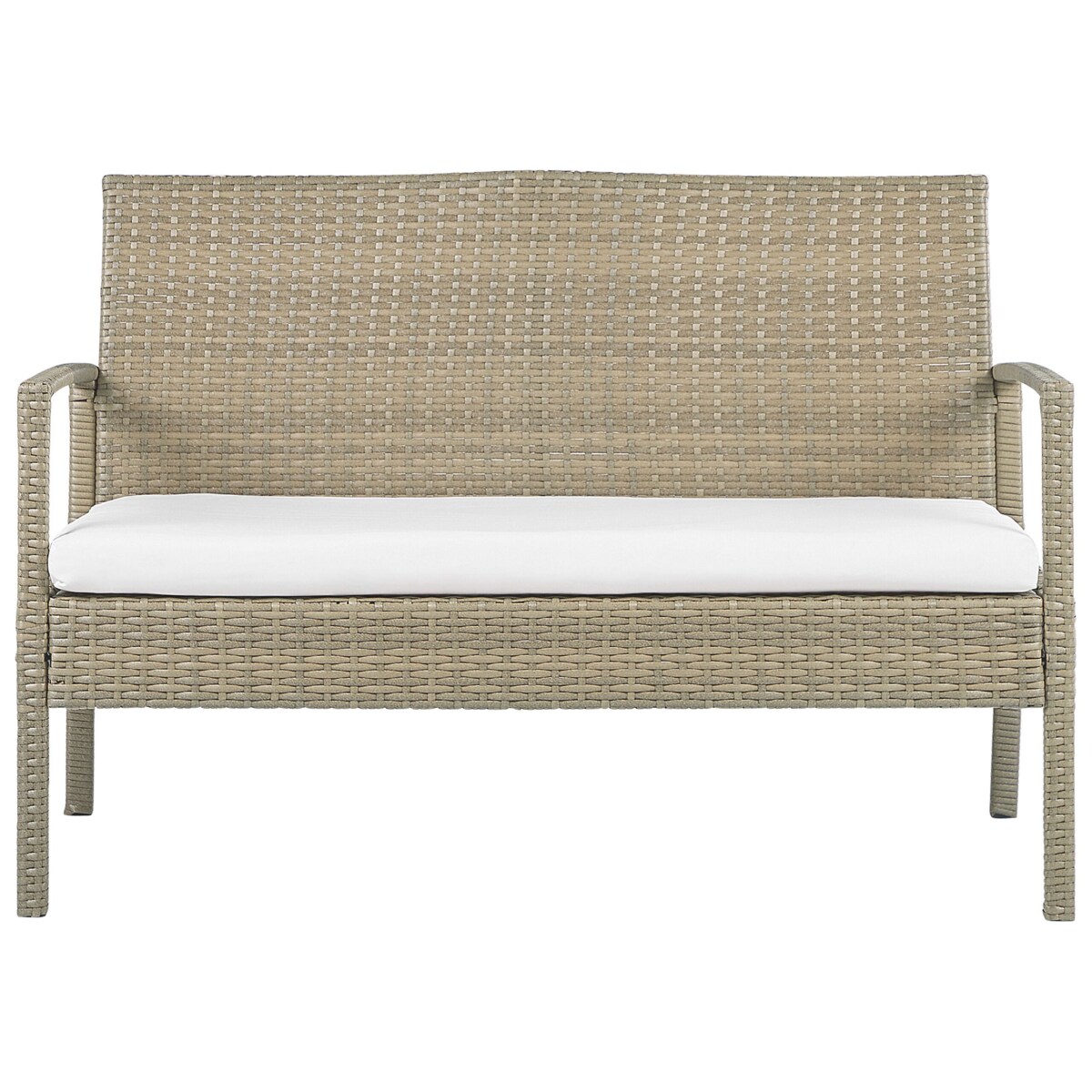 Zestaw ogrodowy z technorattanu 4-osobowy jasnobrązowy MARSALA