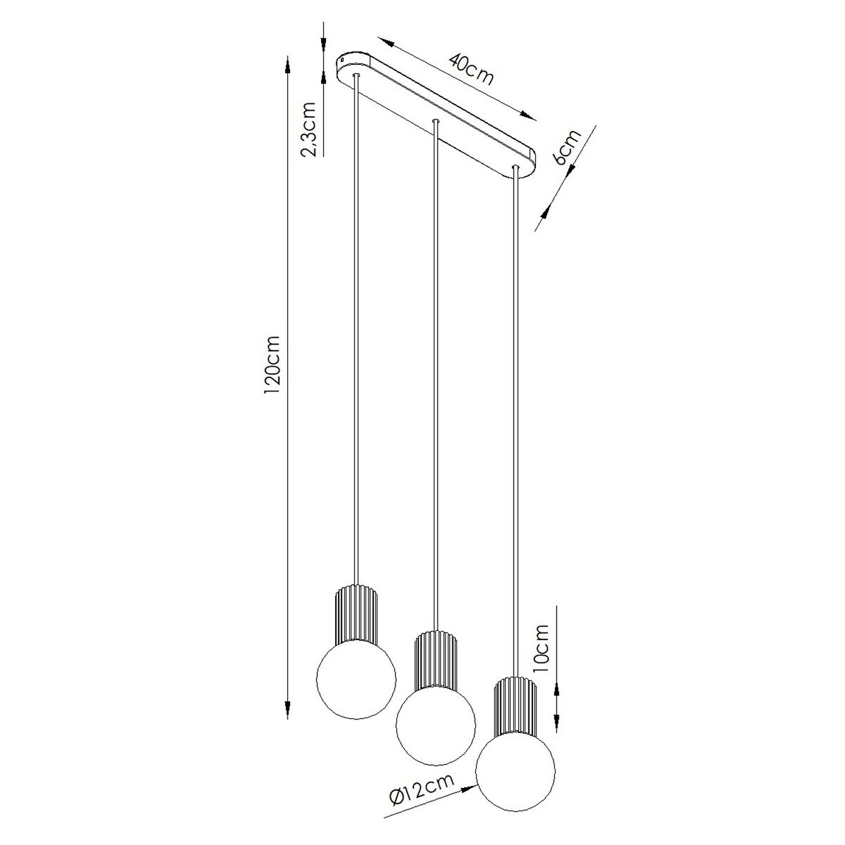 Lampa wisząca HALO 3L mocca