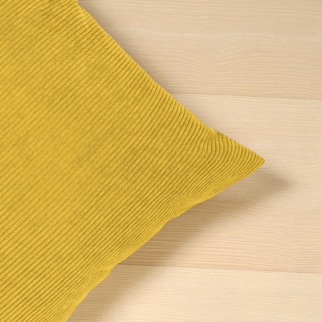 Żółta - miodowa sztruksowa poduszka dekoracyjna 50x50 Iga - duża