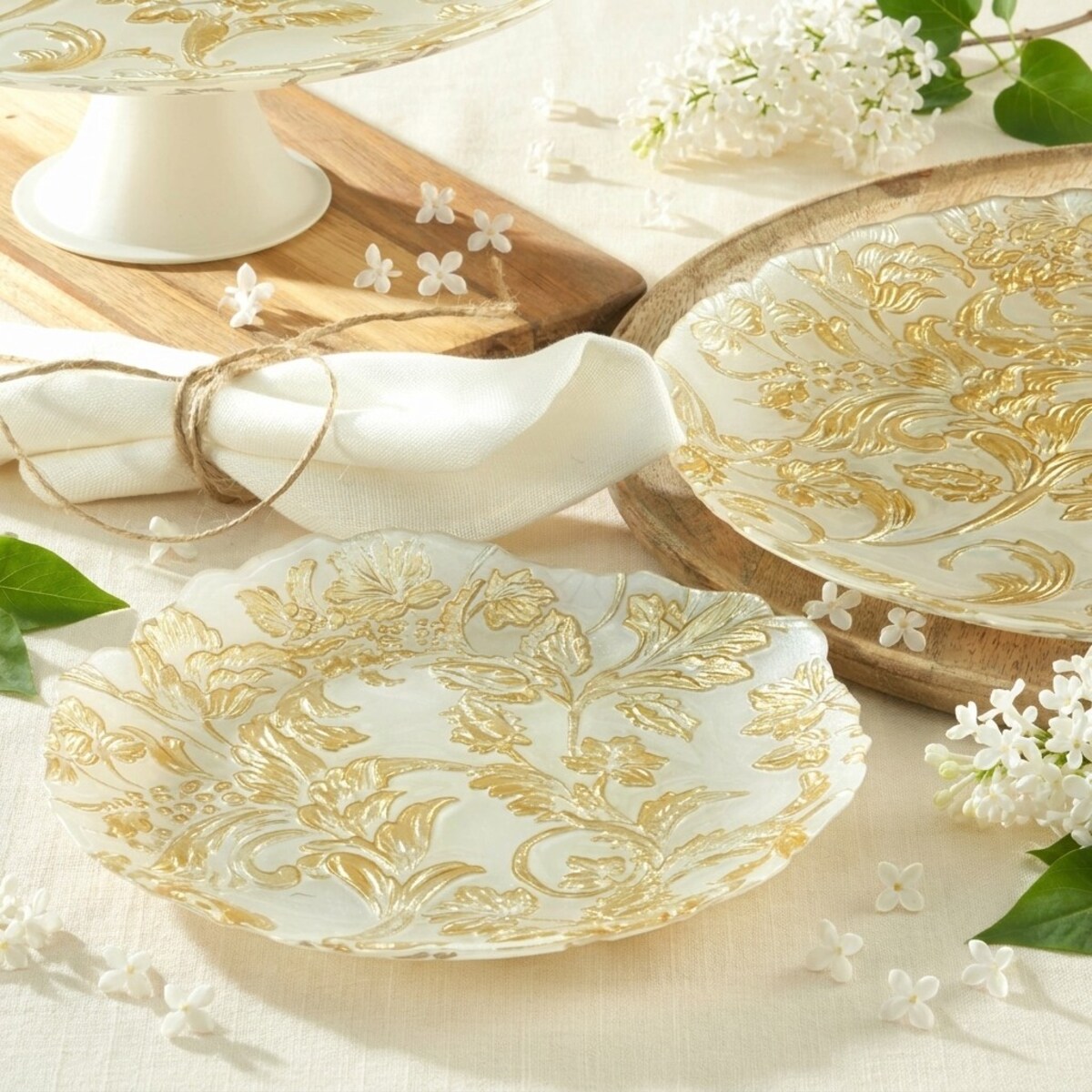 VILLA ITALIA Talerzyk deserowy szklany 21 cm FLORALIS