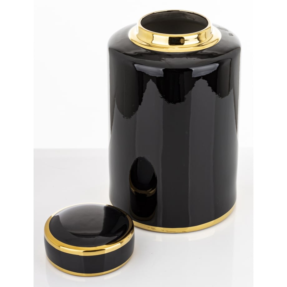 Amfora ceramiczny pojemnik z pokrywą 31x18,5x18,5 cm NENO czarny