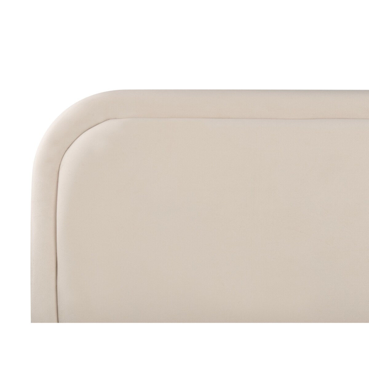 Łóżko Welur SUZETTE 160 x 200 cm Jasnobeżowy