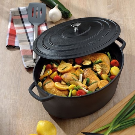 Brytfanka owalna 9,3 l (czarna) Calido Kela