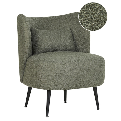 Fotel boucle ciemnozielony OTSBY