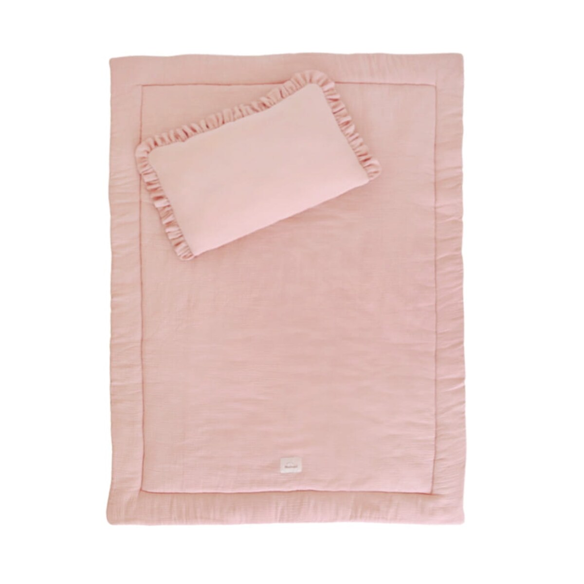 Pościel muślinowa z wypełnieniem falbanka Pink - L