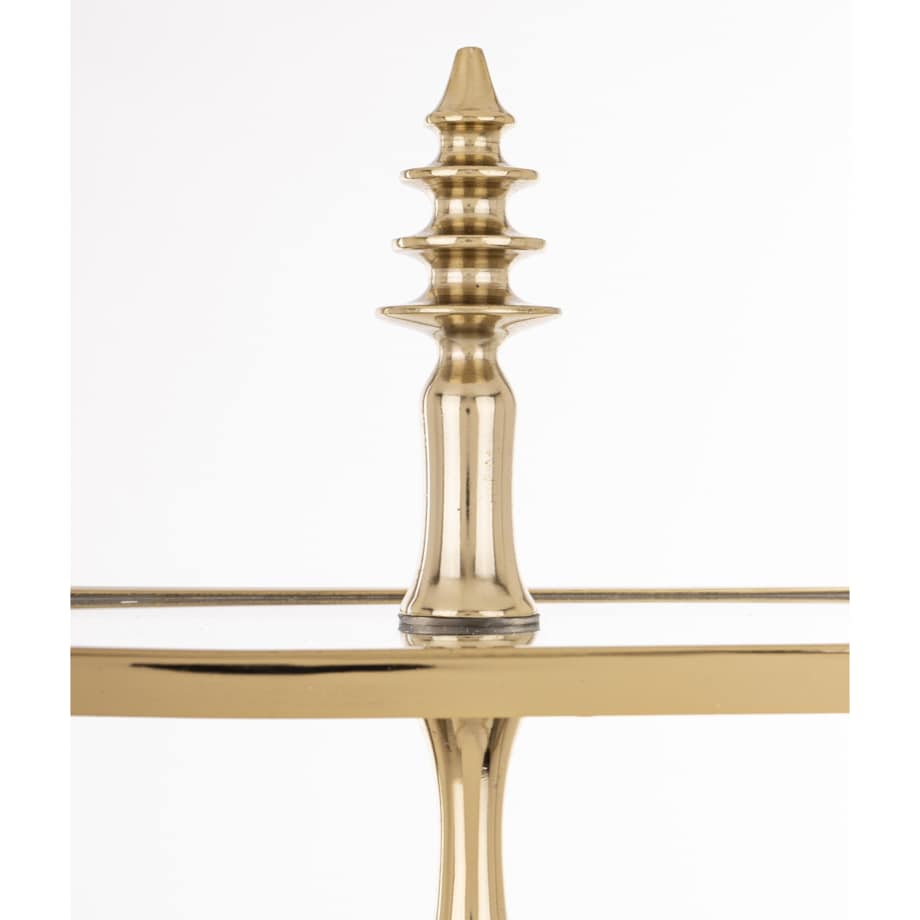 Patera 3-poziomowa szklana 55x47x31 cm ETERA-3 złota