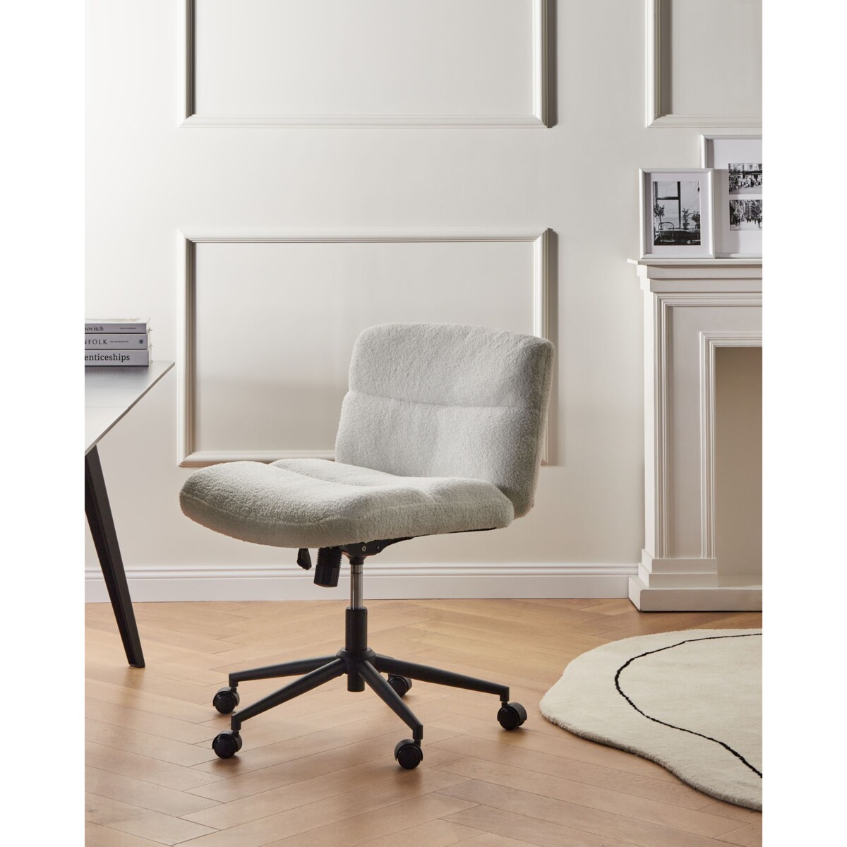 Krzesło obrotowe CATLIN Boucle Biały