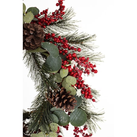 Wianek świąteczny zimowy z jagodami Ø 55 x 15 cm