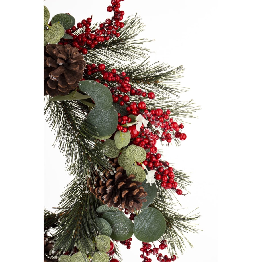 Wianek świąteczny zimowy z jagodami Ø 55 x 15 cm