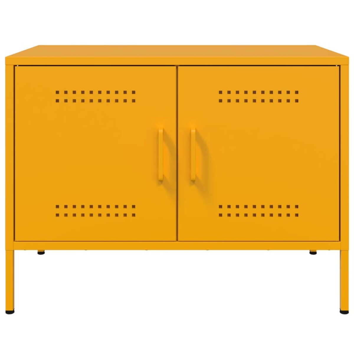 vidaXL Szafka pod telewizor, musztardowa, 68x39x50,5 cm, stalowa