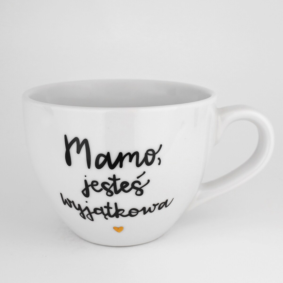Kubek 500 ml - Mamo jesteś wyjątkowa ZŁOTE SERCE