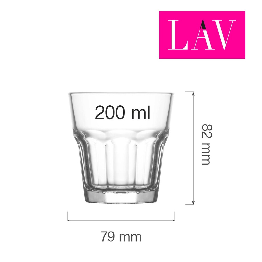 Szklanka niska do wody Aras 200 ml, LAV