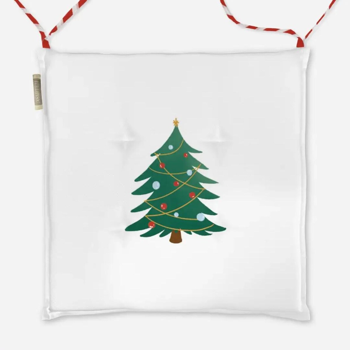 Poduszka świąteczna na krzesło - Minimalistyczna choinka