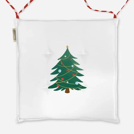 Poduszka świąteczna na krzesło - Minimalistyczna choinka