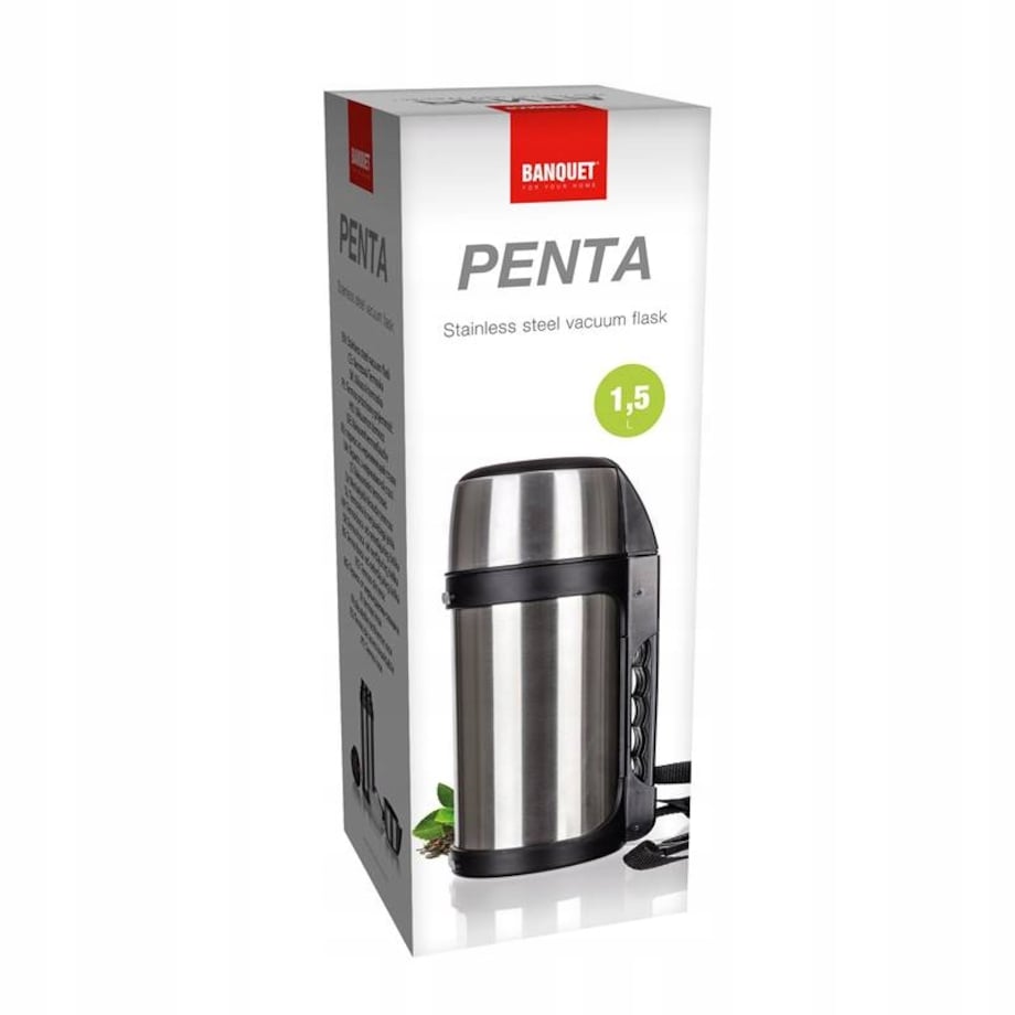 TERMOS PODRÓŻNY NA NAPOJE 1,5L z kubkiem turystyczny na wycieczkę piknik