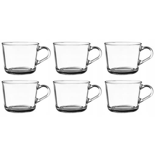 KOMPLET SZKLANEK 6x 270 ml na kawę herbatę napoje cappuccino soki zioła