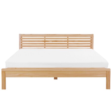 Łóżko drewniane 180 x 200 cm jasne CARNAC