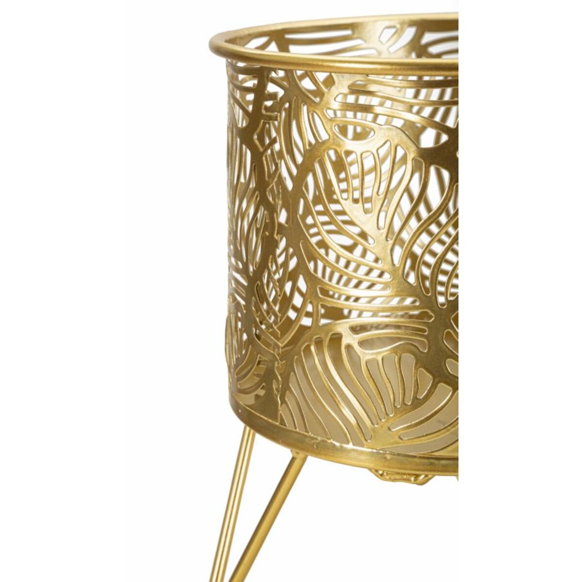 Kwietnik metalowy NATY, zestaw 2 szt., złoty, Ø 16x20 cm