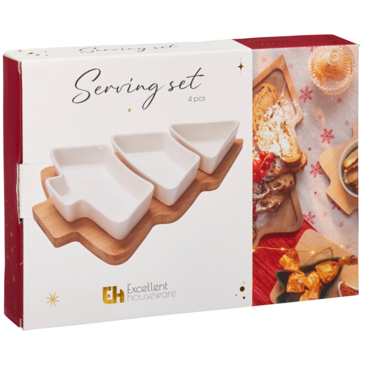 Porcelanowe miseczki na przekąski LUMORA, kształt choinki