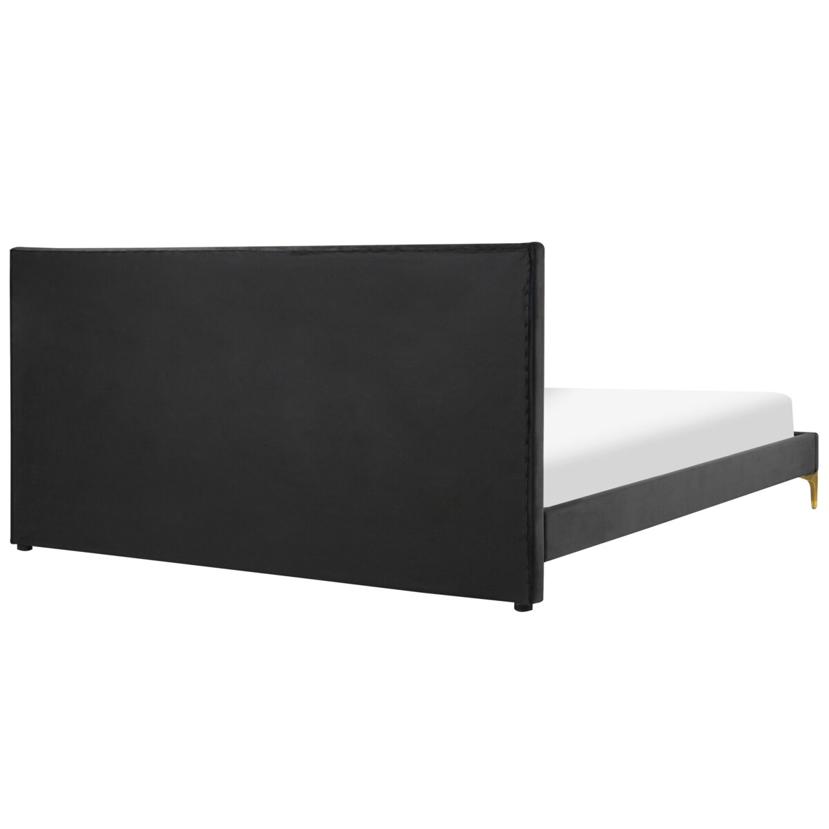 Łóżko welurowe 180 x 200 cm czarne LIMOUX