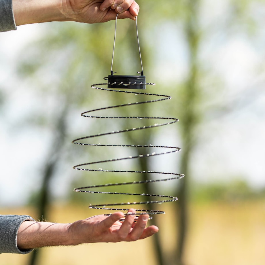 Lampki Solarne Ogrodowe Do Ogrodu Lampion Girlanda Spirala Wiszące 40 Led