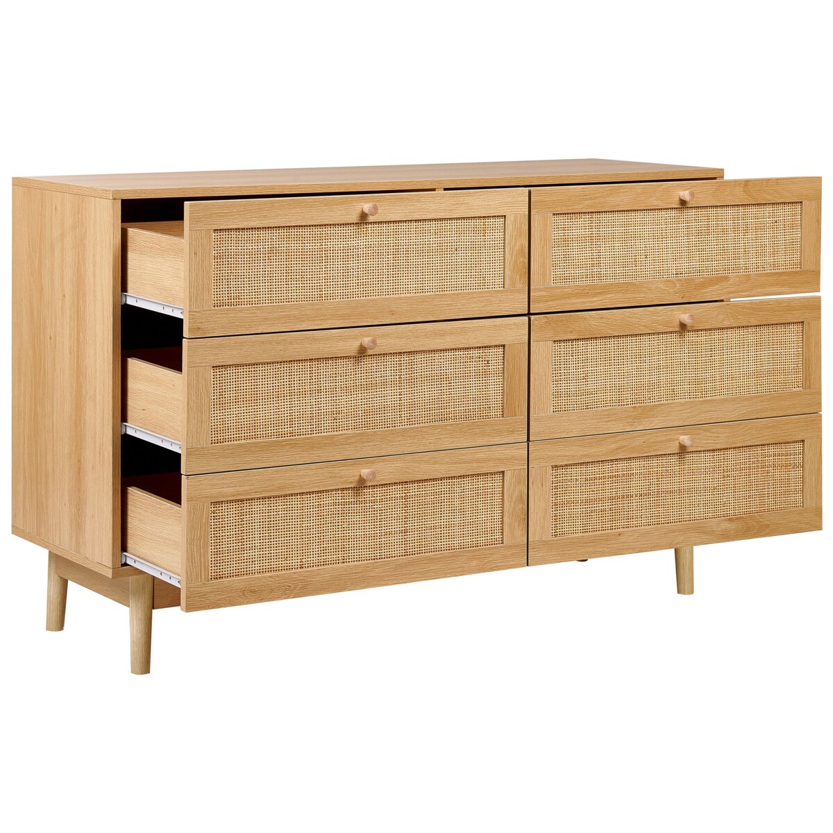 Komoda 6 szuflad NIVO Jasnobrązowy