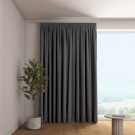 Zasłona na taśmie marszczącej 1 szt. 130x260 grafitowy szary