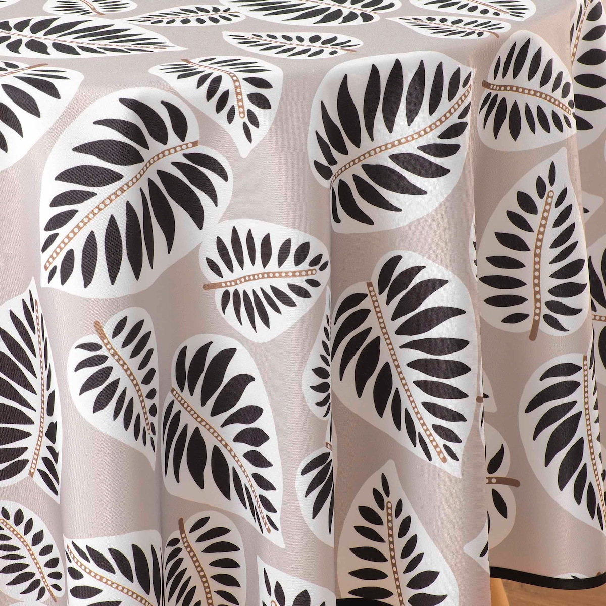 Okrągły obrus poliestrowy z nadrukiem ALMA, Ø 180 cm