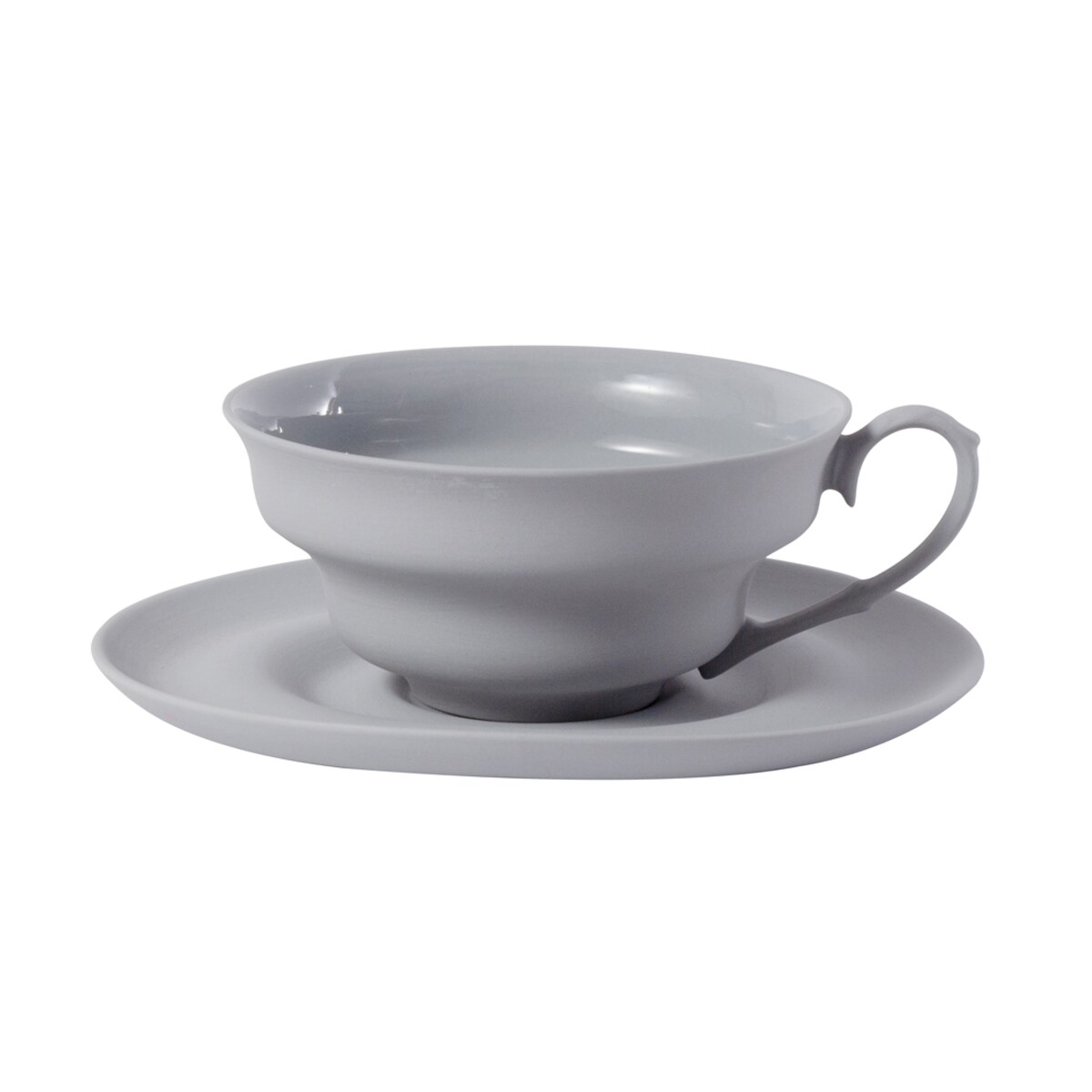 Filiżanka XL 500 ml ze spodkiem szara CD25