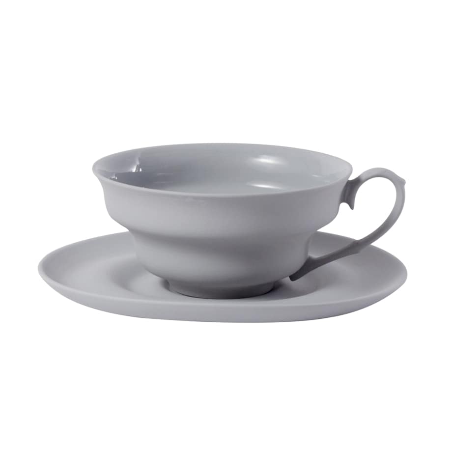 Filiżanka XL 500 ml ze spodkiem szara CD25