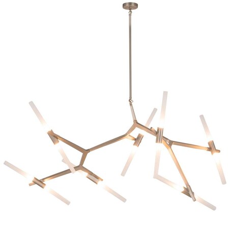 Modernistyczna LAMPA wisząca STARCK 20034-14 Italux metalowa OPRAWA sople ZWIS structural nikiel