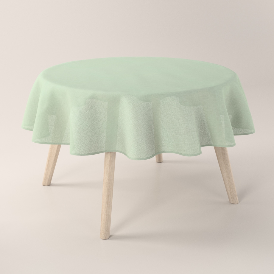 Obrus okrągły 130 x 130 cm eukaliptusowo zielony