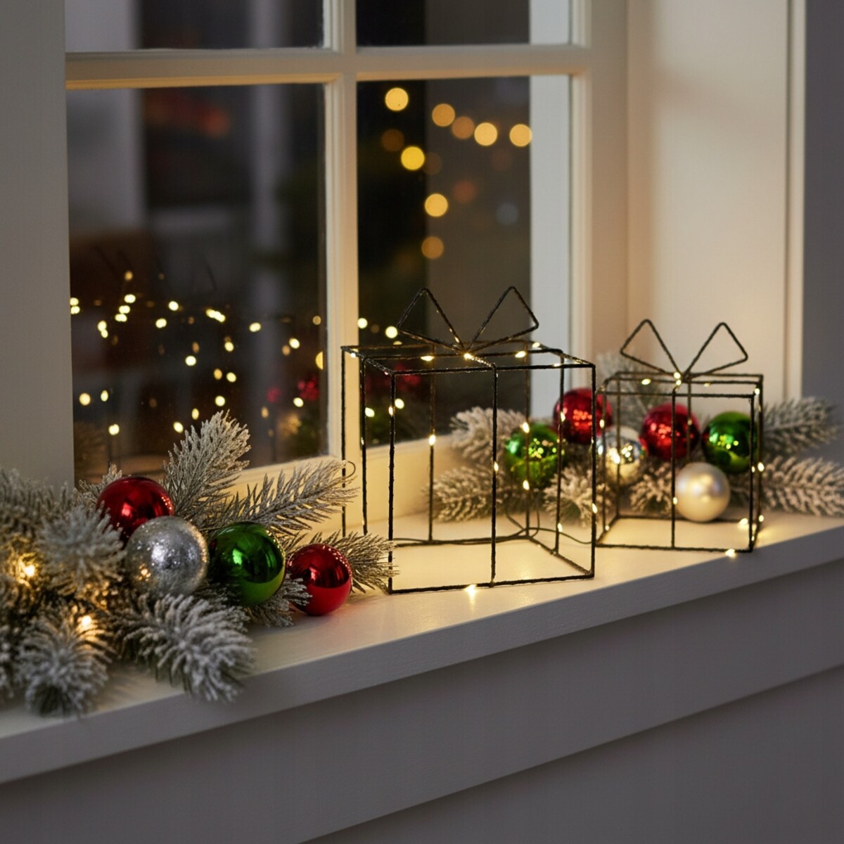 LAMPION LED ŚWIĄTECZNY DO DOMU OGRODU PREZENT 120 diod BOŻE NARODZENIE