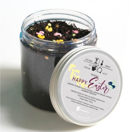 Herbata czarna o smaku HAPPY EASTER na wielkanoc 100g święta wielkanocne prezent upominek na zajączka