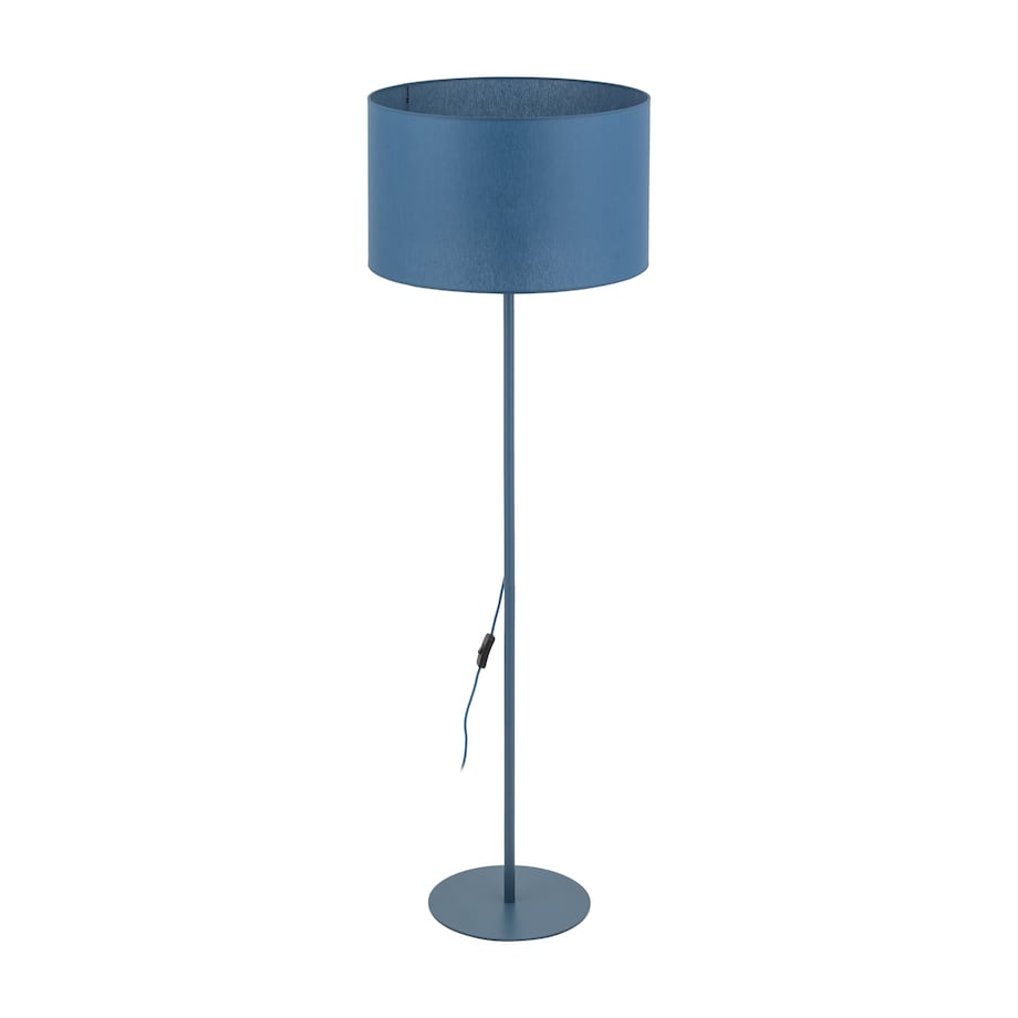 Lampa Stojąca Tk Lighting Dalum Granatowa Podłogowa 1Xe27 Abażur 50Cm, Wysokość 151Cm