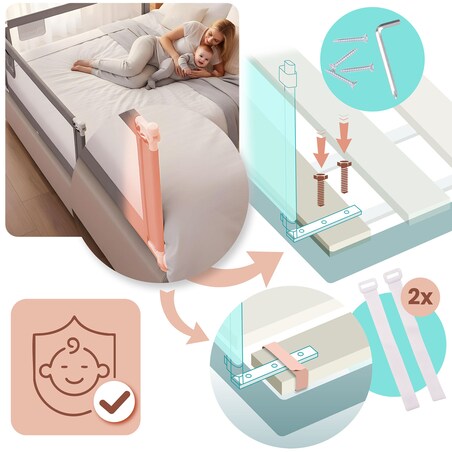 Barierka ochronna do łóżka bramka blokada Nukido 722720