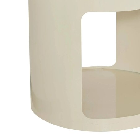 Stolik pomocniczy, boczny metalowy Ashdal, kremowy