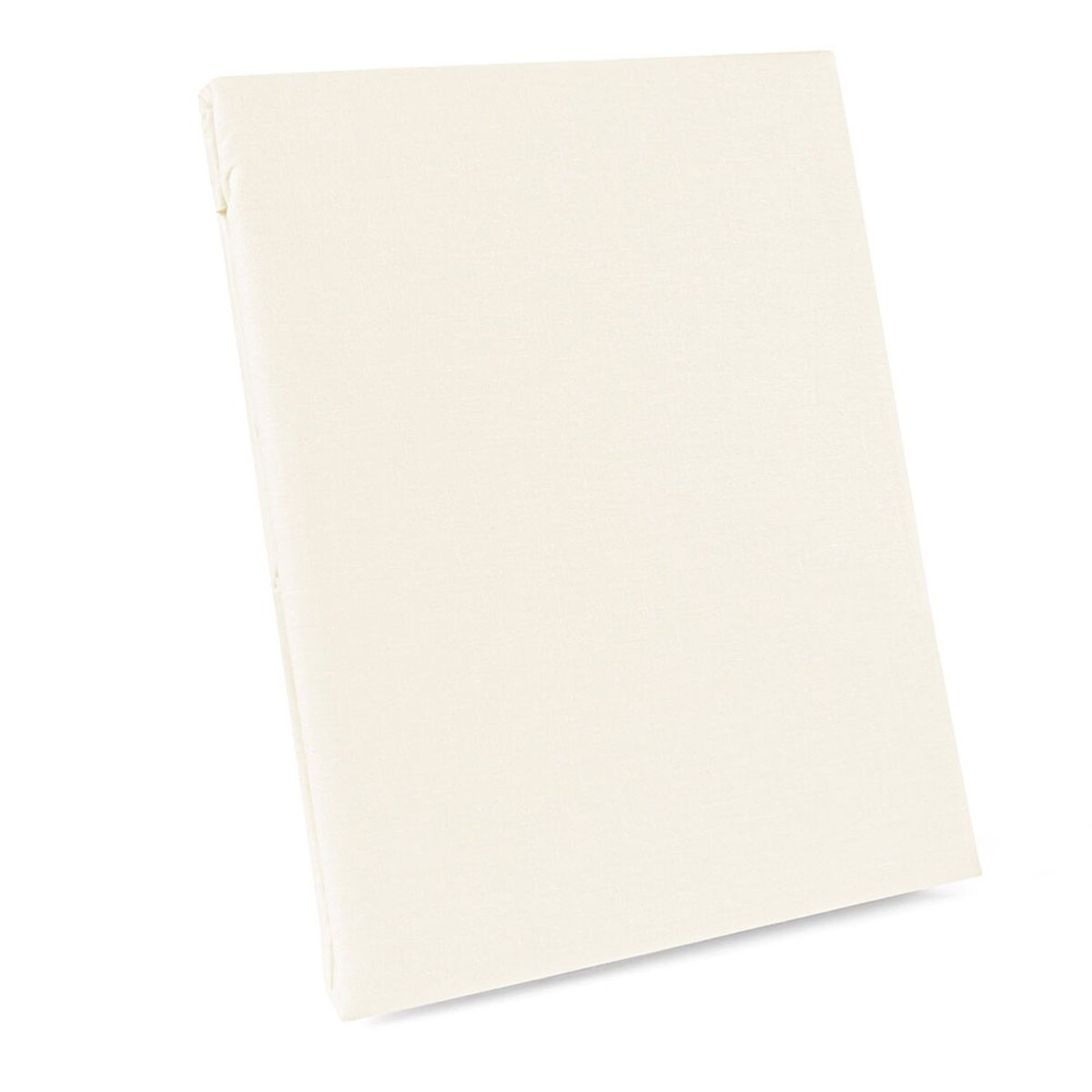 Prześcieradło bawełniane bez gumki 160x200 + dodatkowe 20cm po bokach kremowe