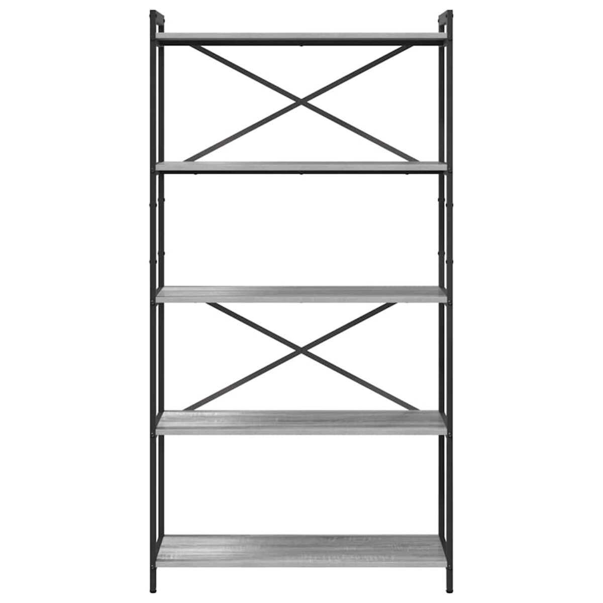 vidaXL Półka na książki Szary dąb sonoma 80 x 30 x 153 cm