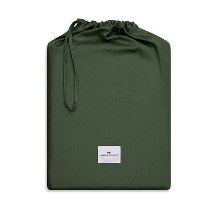 Pościel satynowa forest green 240/220 + 2 x 70/80 cm