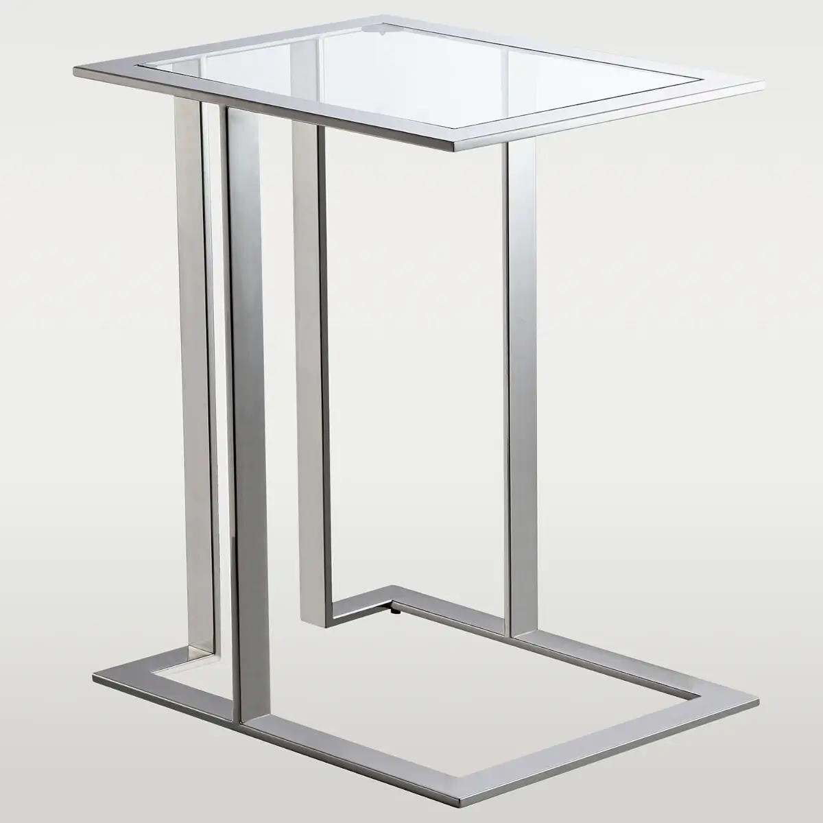 Dekoracyjny stolik szklany Hudson HU-ST1565S Cosmolight srebrny