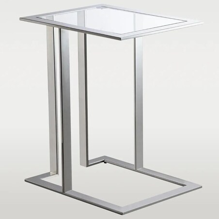 Dekoracyjny stolik szklany Hudson HU-ST1565S Cosmolight srebrny