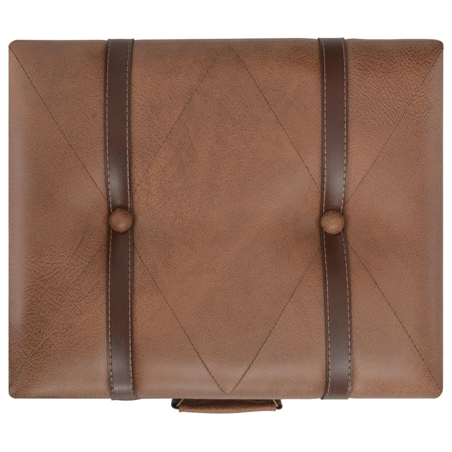 vidaXL Stołek ze schowkiem, 40 cm, brązowy, sztuczna skóra