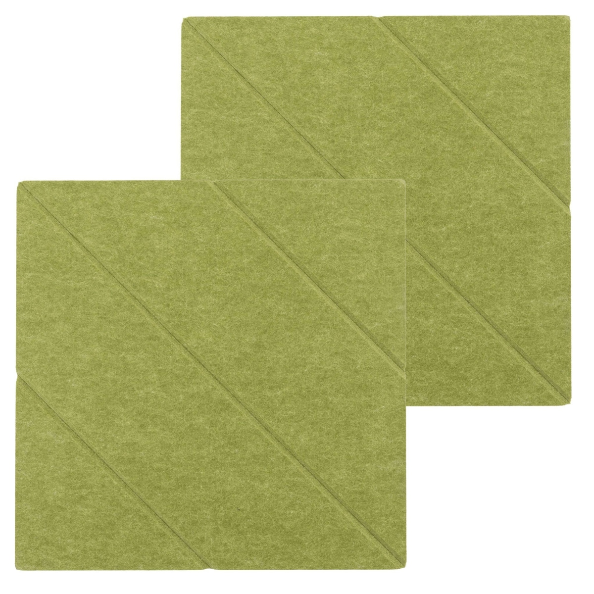 Zestaw 2 szt panel filcowy Felly 40x40 cm płytka kwadrat zielony
