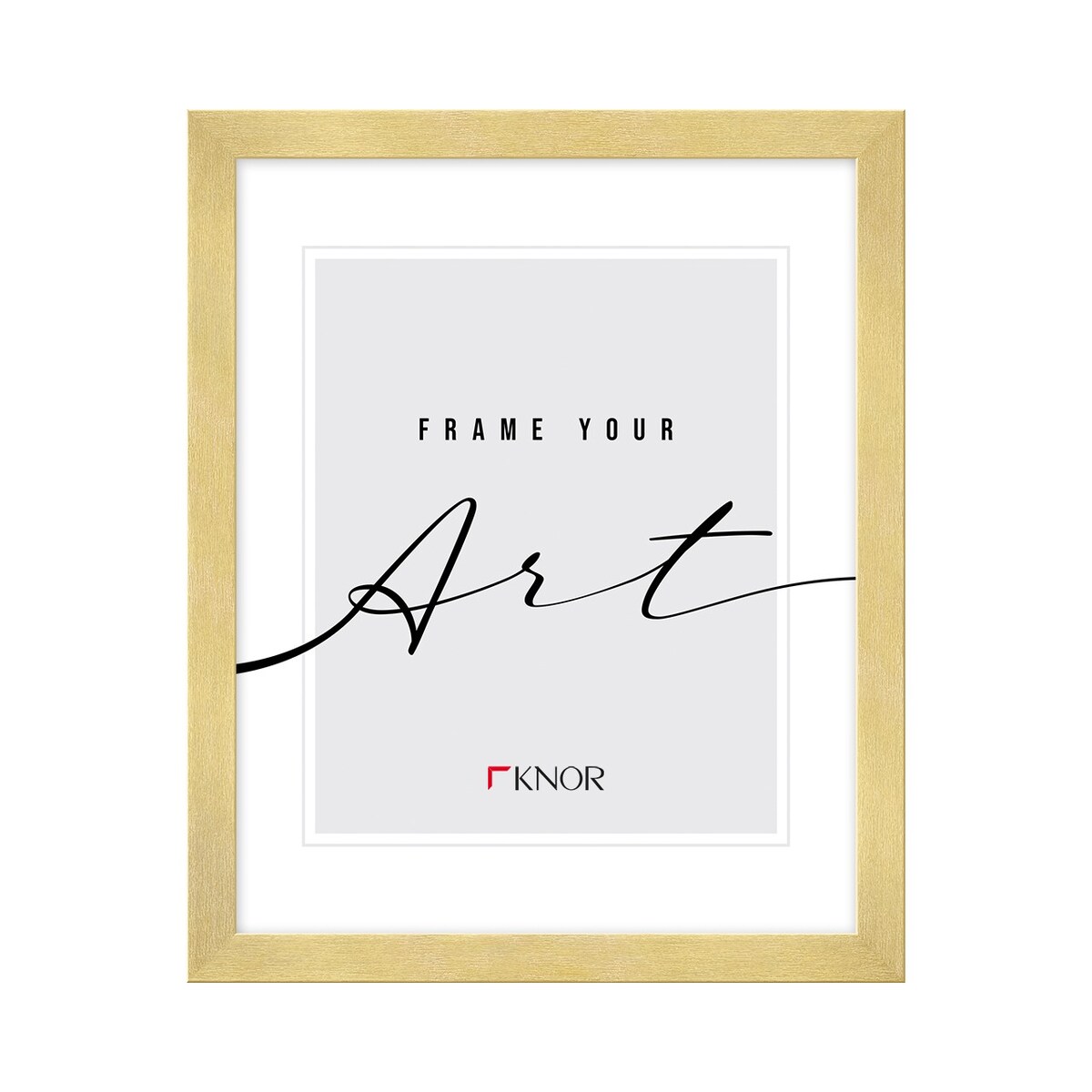 Złota ramka 21x29,7 cm, A4 szeroka ramka na zdjęcie, Knor-foto-ramki na zdjęcia i plakaty